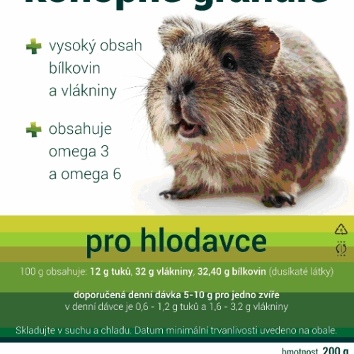 Hemp Production Konopné granule pro hlodavce 200g