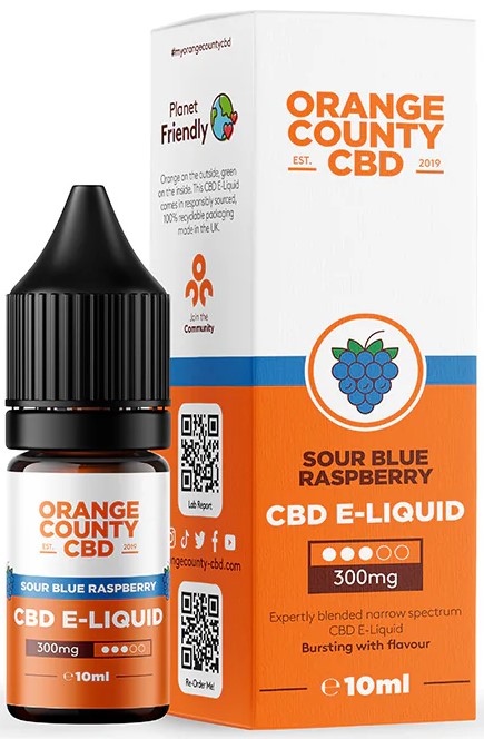 Orange County CBD E-folyékony savanyú kék málna