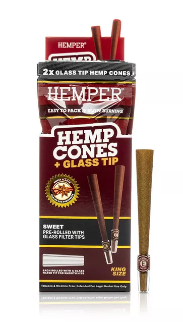 HEMPER King Size Cones + Üveg Tipp 2db Édes