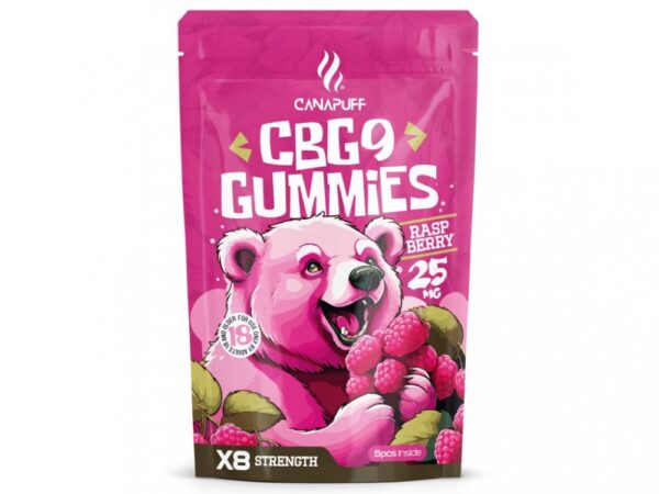 CanaPuff CBG9 Gummies Málna