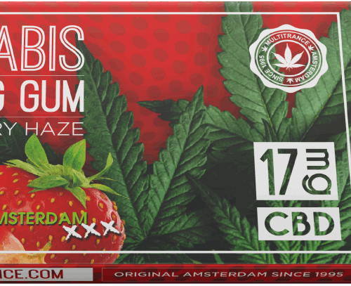Cannabis eper rágógumi (17 mg CBD)