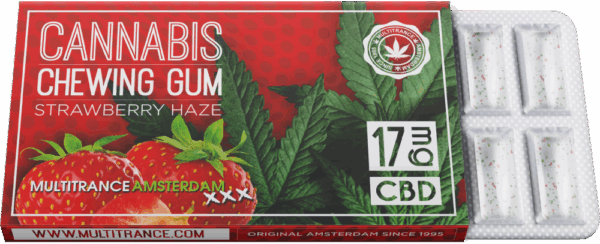 Cannabis eper rágógumi (17 mg CBD)