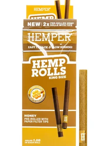 HEMPER Hemp Rolls King Size papírcsutora 2db - Méz