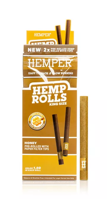 HEMPER Hemp Rolls King Size papírcsutora 2db - Méz