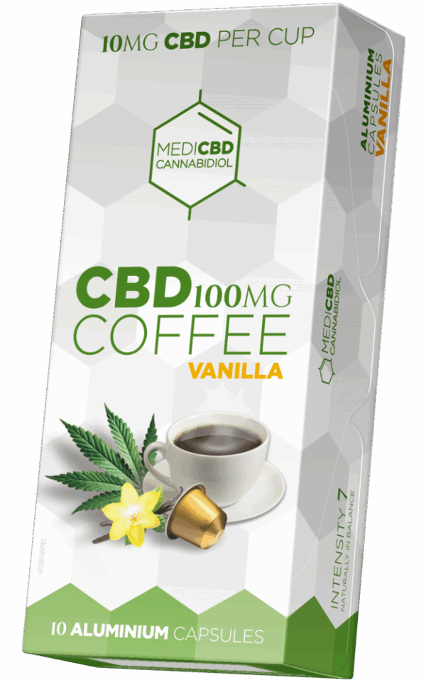 MediCBD Vaníliás kávékapszulák (10 mg CBD) - Karton (10 doboz)