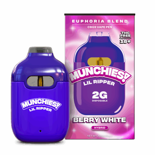 Delta Munchies CBG9 Lil Ripper Vape Pen Berry White