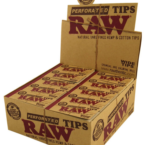 RAW Perforált széles hegyek Fehérítetlen széles szűrők - 50 db/doboz