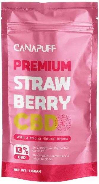 CanaPuff CBD kendervirág-eper