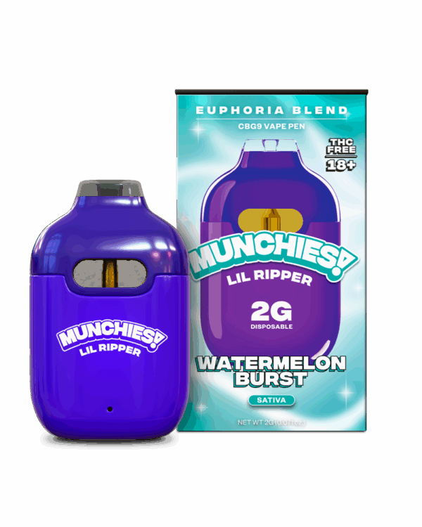 Delta Munchies CBG9 Lil Ripper Vape Pen Watermelon Burst