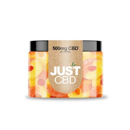 JustCBD Gumik Barack Gyűrűk 250 mg - 3000 mg CBD 500 mg