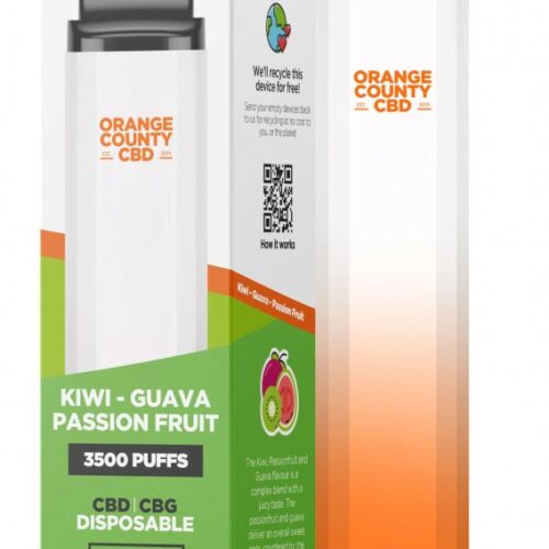 Orange County CBD Vape toll Kiwi - Gujávafa & Szenvedély Gyümölcs 3500 Pöfékel