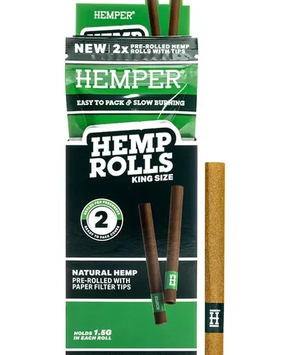 HEMPER Hemp Rolls King Size papírcsutora 2db - Natural