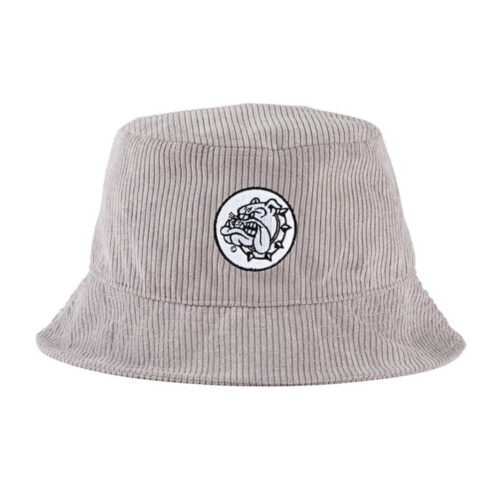A Bulldog Bucket Hat Hímzés Szürke