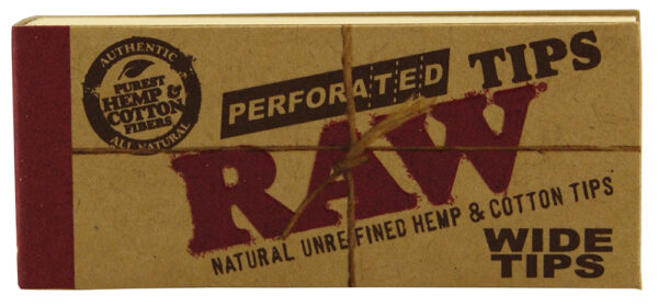 RAW Perforált Széles Tippek Fehérítetlen széles szűrők
