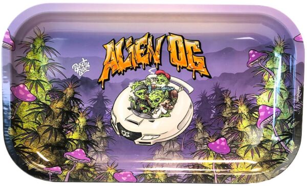 Best Buds Alien OG fém gördülő tálca hosszú