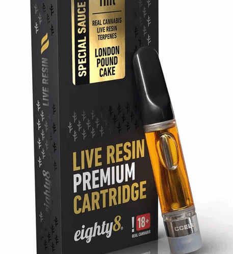 Eighty8 CBD Cartridge London Pound Cake élő gyanta terpének