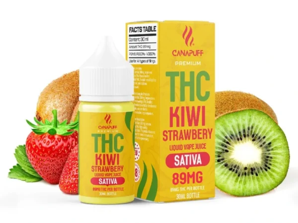 CanaPuff THC+ folyékony Kiwi Strawberry