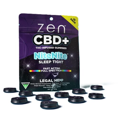 Zen CBD THC+ Gummies Grape NiteNite