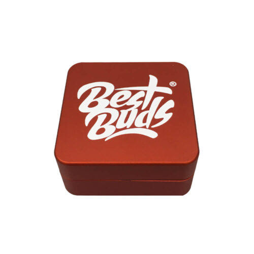 Best Buds lapos négyzet alakú alumínium daráló rozsda