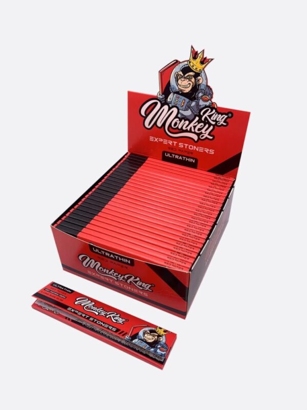 Monkey King Expert Stoners Ultra Thin Rolling Papers Piros