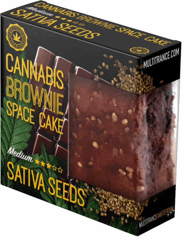 Cannabis Sativa magok Brownie Deluxe csomagolás (közepes Sativa íz) - Doboz (24 csomag)