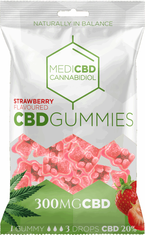 MediCBD Eper ízű CBD gumimaci (300 mg)