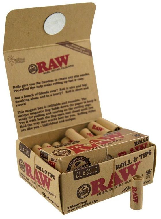 RAW Unbleached Masterpiece Kingsize tekercsek szűrőkkel