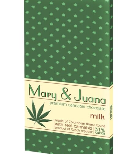 Euphoria Mary & Juana tejcsokoládé kannabisszal magvak (32 % kakaó)