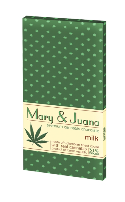 Euphoria Mary & Juana tejcsokoládé kannabisszal magvak (32 % kakaó)