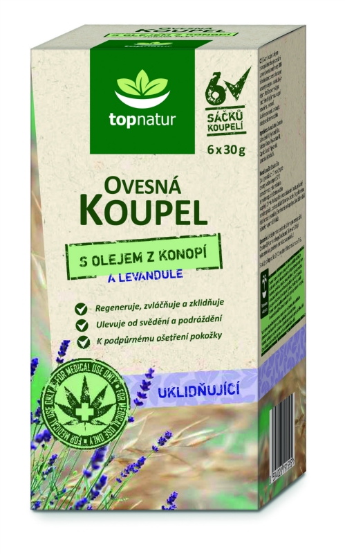 Topnatur Ovesná koupel s olejem z konopí egy levandula 6x30g