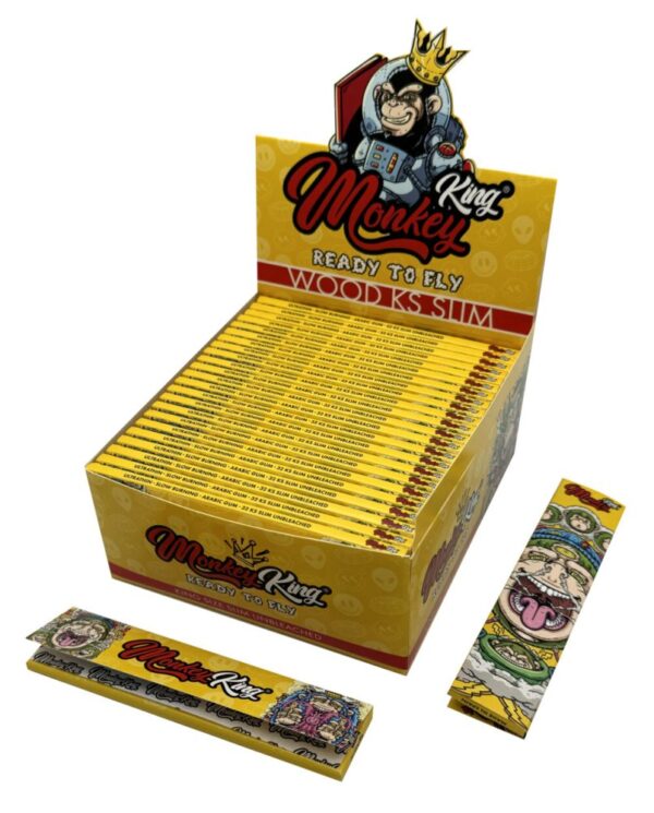 Monkey King Psychodelic Wood KS vékony papírtekercs fehérítetlen