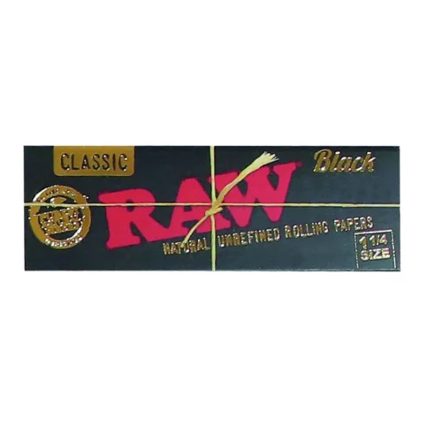 RAW Fekete klasszikus 1¼ gördülőpapír - természetes finomítatlan gördülőpapír