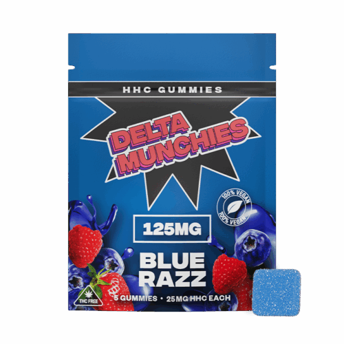 Delta Munchies Blue Razz HHC Gummies