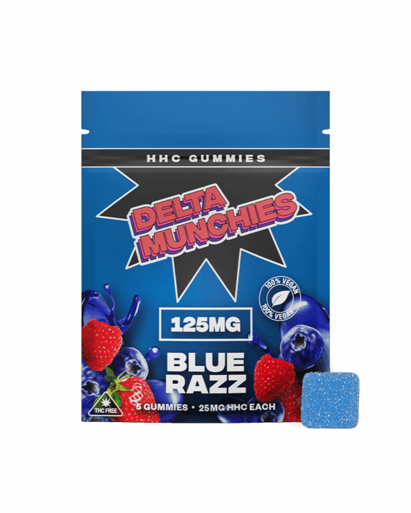 Delta Munchies Blue Razz HHC Gummies