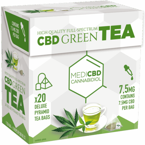 MediCBD Zöld tea (20 db piramis teazacskó doboz)