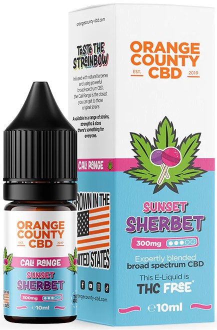 Orange County CBD E-Liquid Sunset Sherbet