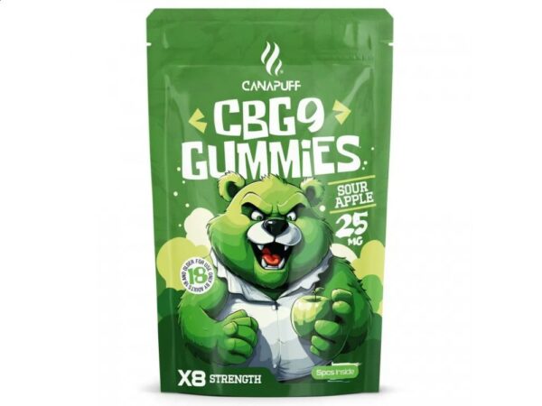 CanaPuff CBG9 Gummies Sour Apple