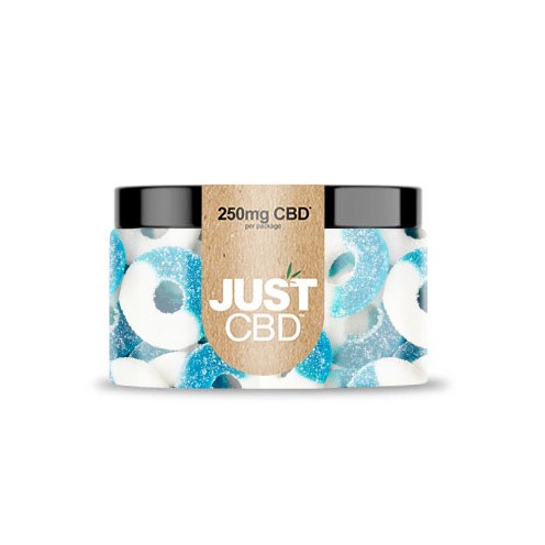 JustCBD Gummies Blue Raspberry Rings 250 mg - 3000 mg CBD 250 mg