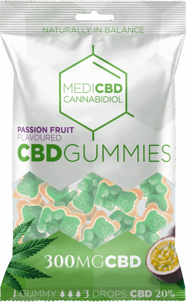 MediCBD Passiógyümölcs ízű CBD mézgás medve (300 mg)