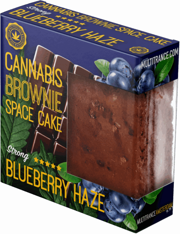Cannabis Blueberry Haze Brownie Deluxe Kiszerelés (Erős Sativa Íz) - Karton (24 csomag)