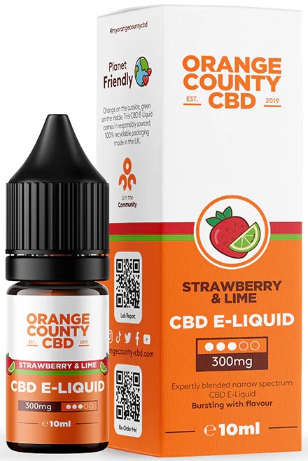 Orange County CBD E-folyékony eper és lime