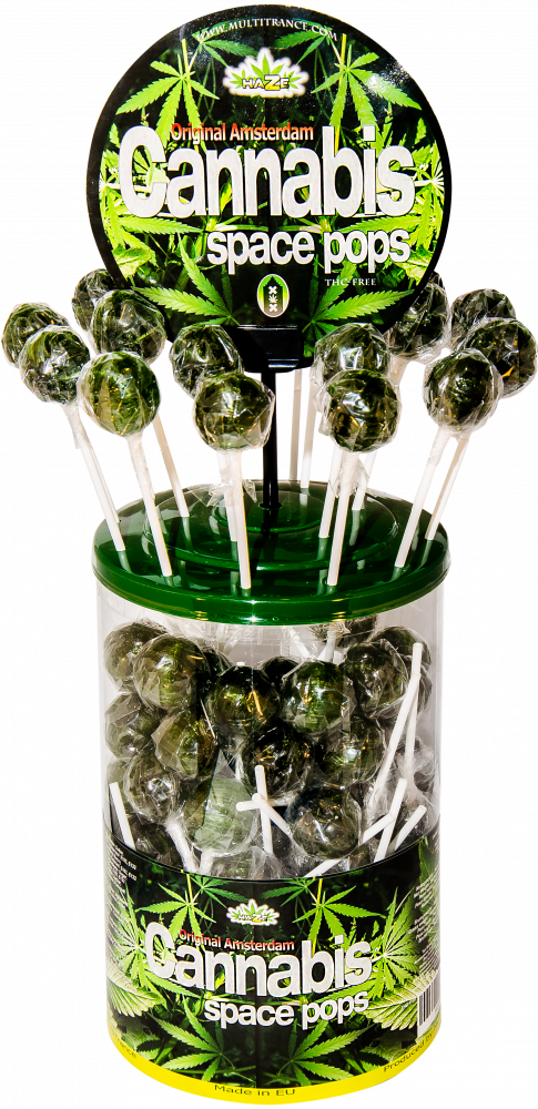 HaZe Cannabis Large Pops – Display konténer (100 nyalóka)
