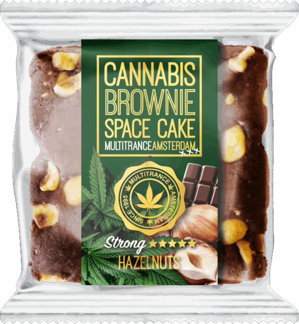 Kannabisos mogyorós brownie (erős sativa íz) - doboz (24 csomag)