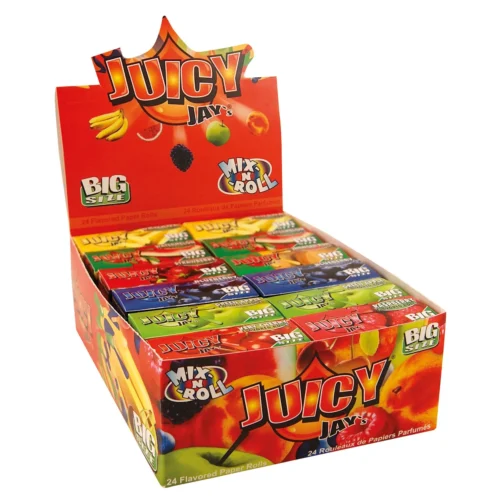 Juicy Jay nagyméretű ízesített papír Rolls Mix-N-Roll - ízesített sodrópapírok Őszibarackkrém
