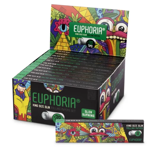 Euphoria Kingsize Slim Vibrant cigarettapapírok + Szűrők