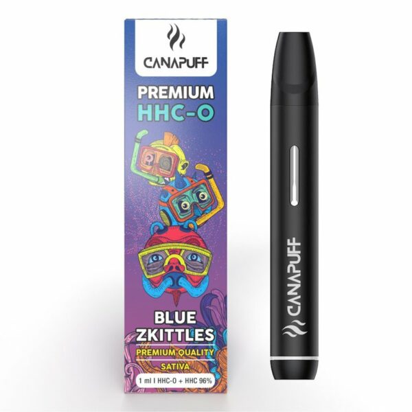 CanaPuff KÉK ZKITTLES 96 % HHC-O - Egyszer használatos vape toll