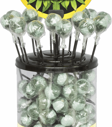 Cannabis Watermelon Kush Lollies – Kijelző tartály (100 Nyalóka)
