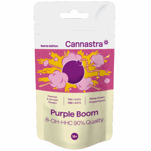 Cannastra 8-OH-HHC Flower Purple Boom 90 % Quality