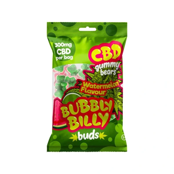 Bubbly Billy Buds Görögdinnye CBD Gummy Bears (300 mg)