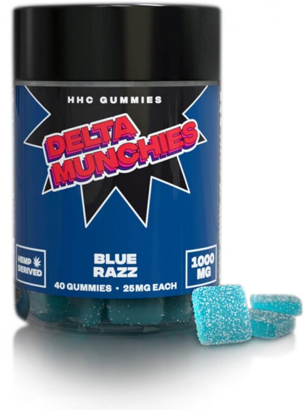 Delta Munchies Blue Razz HHC Gummies